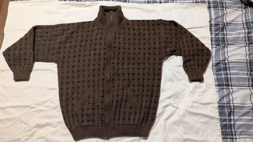 Alpaca Sweater Brown For Men -New