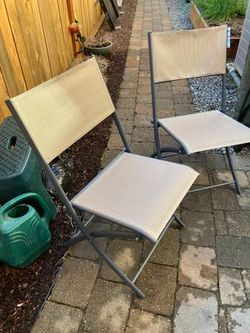 Heavy duty folding chairs (two available)