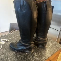  Hunter/English Tall Zip Leather Riding Boots - Women’s Size 7.5” (Medium/Full Calf) 