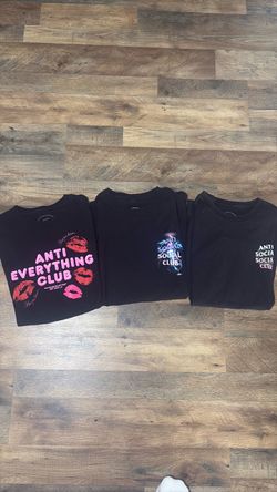 Anti Social Social Club Black Graphic Tees – Lot of 3