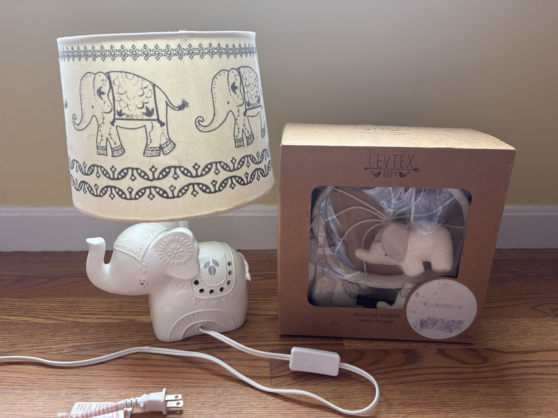 Levtex Nursery Decor- Mobile & Lamp