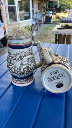 1979 Avon "Car Classics" lidded beer stein $10ea
