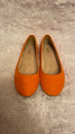 Size 8 orange flats brand new