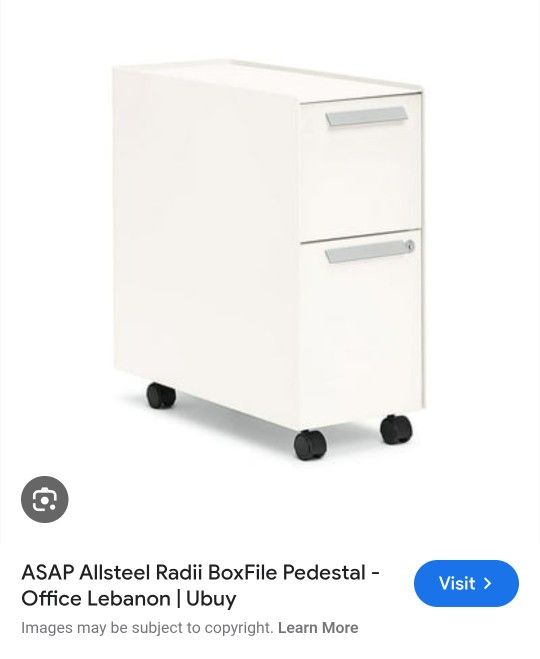 ASAP Allsteel Radii BoxFile| Durable 2-Drawer Mobile File Cabinet