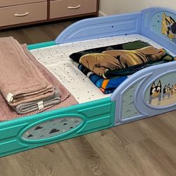 Bluey Toddler Bed With New Mattress 