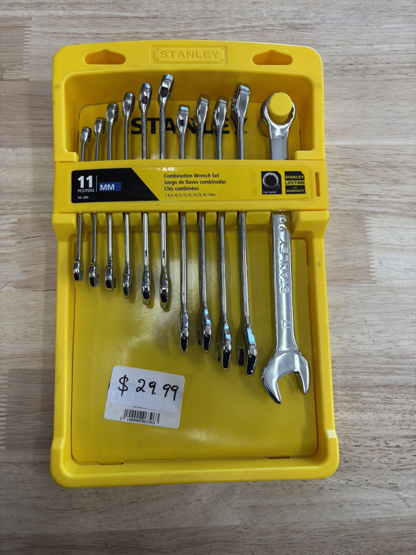 Stanley combination wrench set 11 piece MM (new)