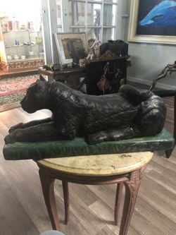Black Panther Sculpture , Not From Mold Sculpted By Hand 23”x 11”