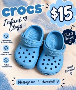 Crocs Classic Infant Clogs Size 3