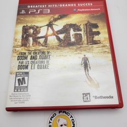 Rage (Sony PlayStation 3 PS3, 2011) Greatest Hits 