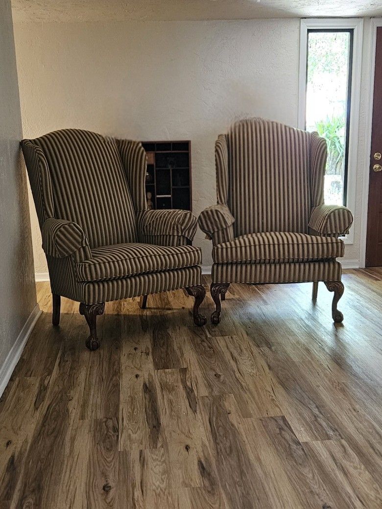 2 Large Wingback (highback)Chairs