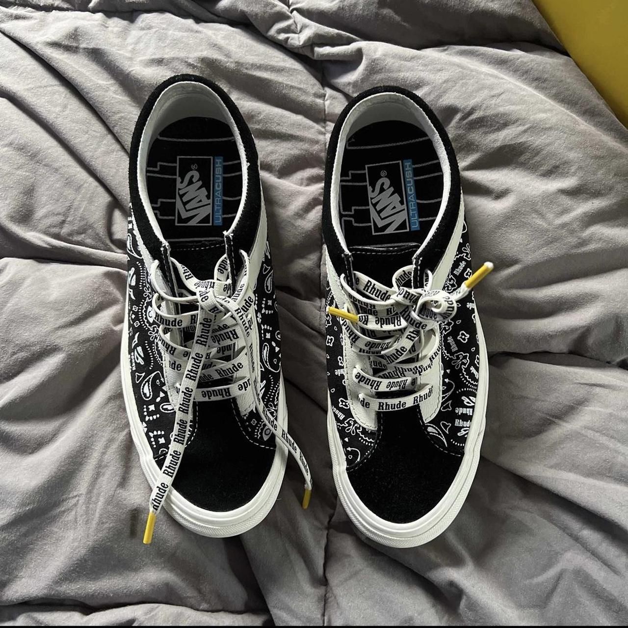 Rhude Men's Black and White Trainers