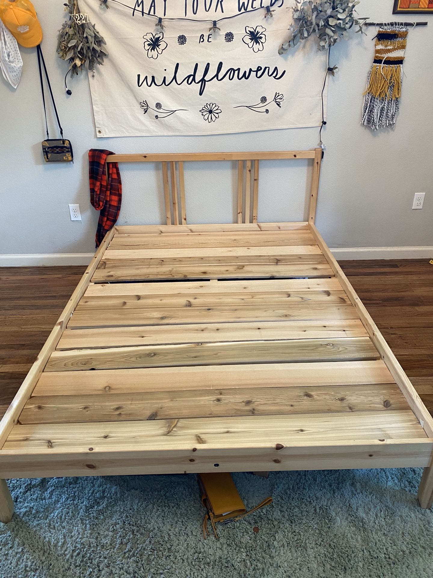 IKEA full size bed frame. In great condition