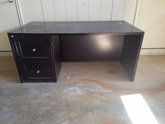 Large Desk and Pedestal Cabinet Workbench Art Craft Table FREE!!