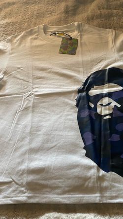 BAPE Ape Head Camo Graphic T-Shirt White size medium in MENS