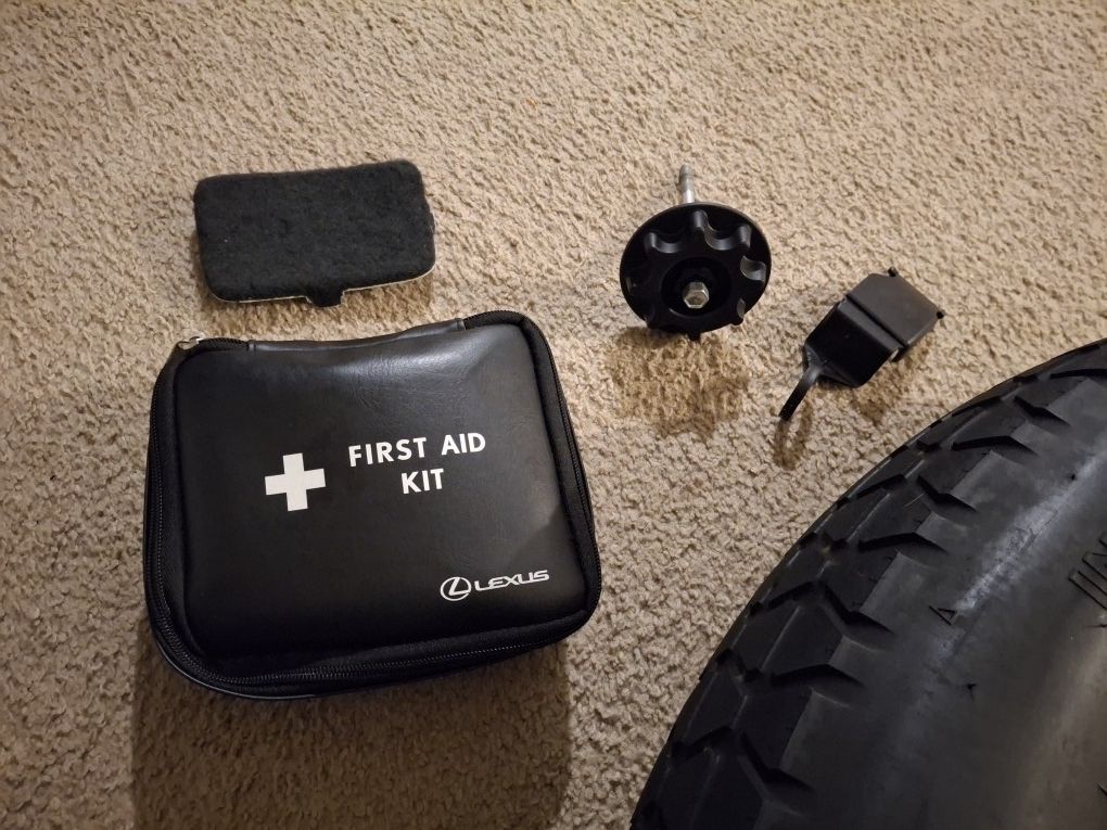 2010 Lexus RX350 Spare Temporary Emergency Tire & COVER WITH screw fits In Rare Tire Holder First AId Kit