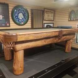 Log Pool Table Free Delivery 