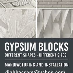 Gypsum Blocks Manufactured And Installation 
