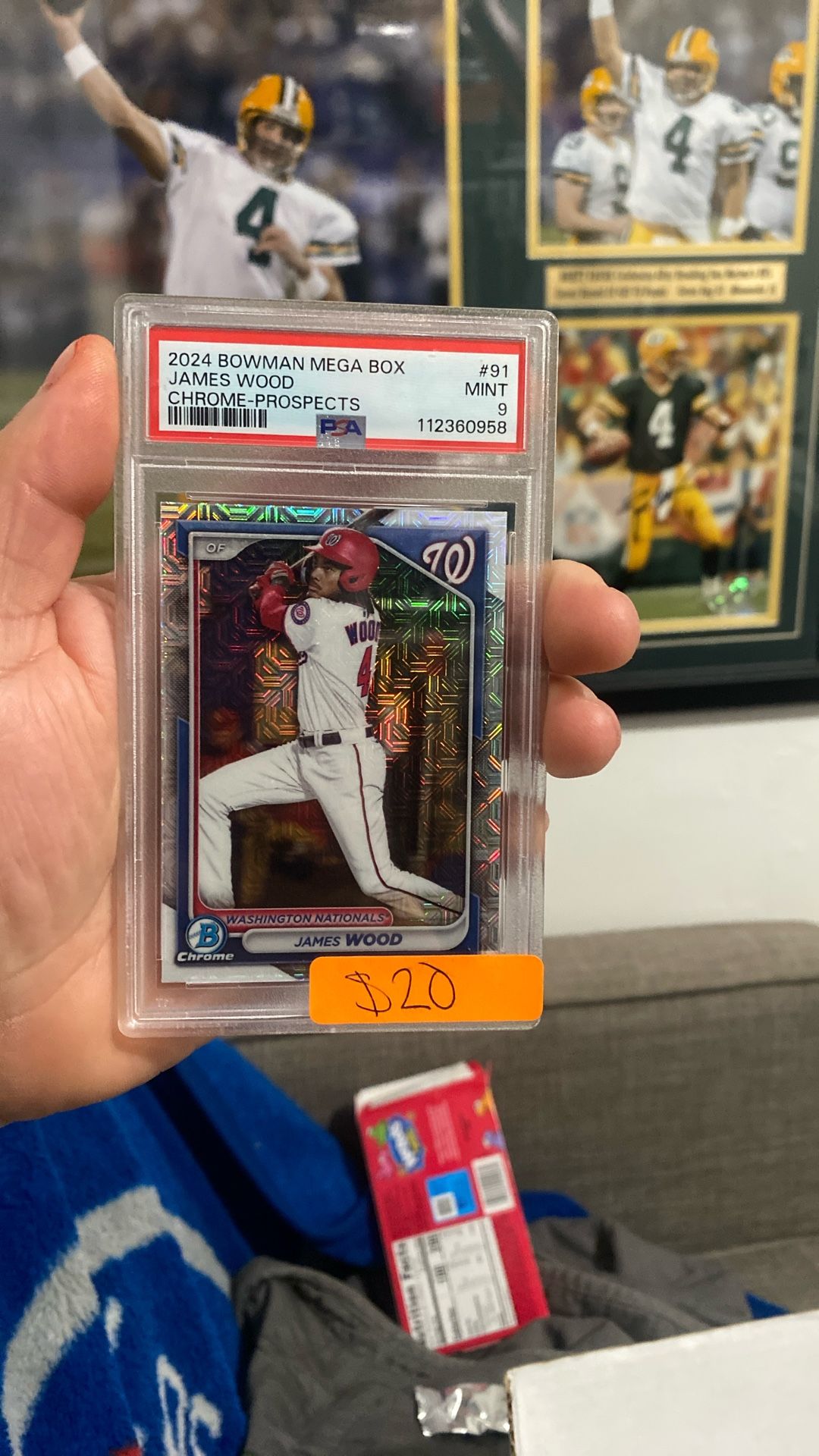 James Wood Baseball Graded Card Slab Nationals Psa 9 Chrome Bowman