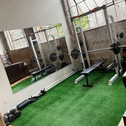 Olympic Weight Set – 6x 45 lb, 2x 35 lb Plates + 45 lb Olympic Barbell