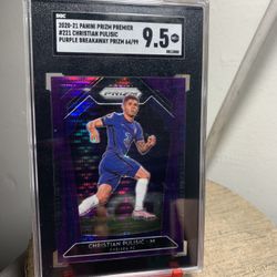 SGC 2020-21 Panini Prizm Premier Christian Pulisic Purple Breakaway Prizm /99