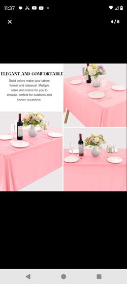 4 pack Rectangle Table Cloth 90x 132 inch