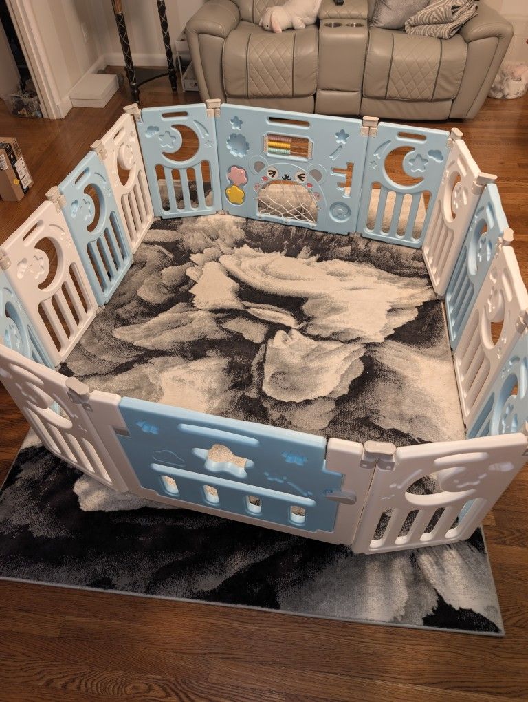Foldable Play Pen With Activity Center 