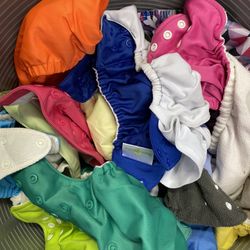 20 Cloth Diapers And Inserts Barely Used 