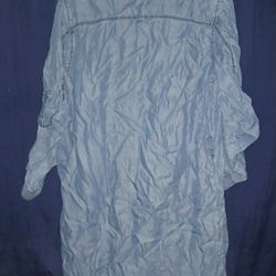 Blue Button Up Dress