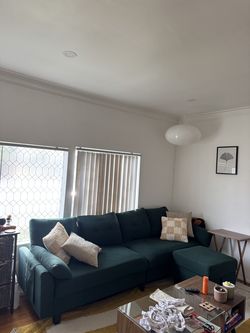 Green sectional couch