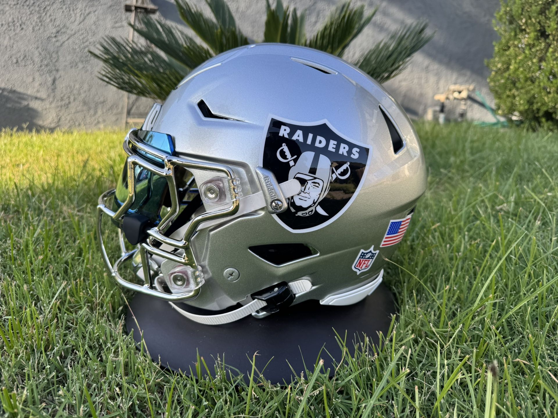 Las Vegas Raiders/Boise State Broncos Ashton Jeanty Riddell Speedflex Custom Helmet