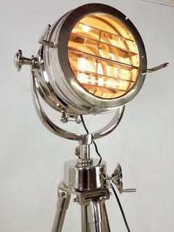 Restoration hardware style nautical royal search light floor lamp
