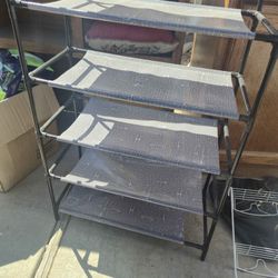 multi-tier, freestanding shoe rack