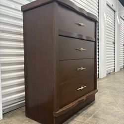 Midcentury Modern Tallboy Dress 4 Drawer Chest Of Drawer