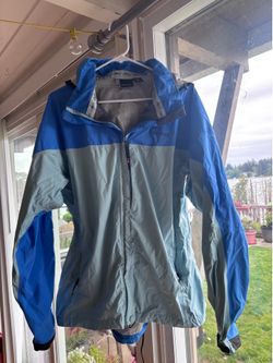 Marmot Blue and Grey Rain Jacket