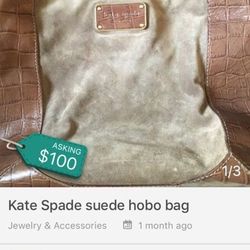 Kate spade purse all suede and alligator hobo style!