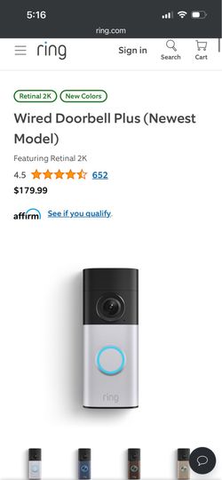 Ring Wired Doorbell Plus 2nd Gen(Newest Model)