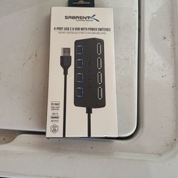4-Port USB 2.0 Hub With Power Switches