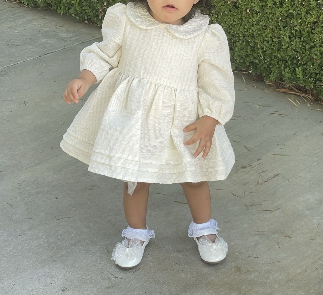 Cream/white Toddler Dress 12-124 Months