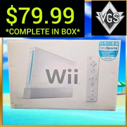 Nintendo Wii Console System CIB Complete in Box RVL-001 White