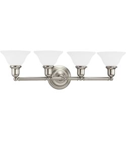 Sea Gull Lighting 44063EN3-962 Sussex Wall/Bath Vanity Style Fixture, Four - Light, Brushed Nickel