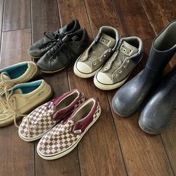 Kids boys size 3 shoes sneakers rain boots soccer vans adidas sanuk