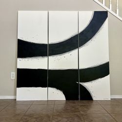 “NO BOUNDARIES” 5x5 Feet Triptych -3 Piece Custom Size & Color Original Art