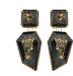 Black  Stone Earrings 
