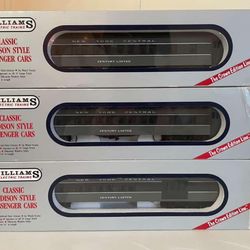 (O Scale) Williams Electric Trains Classic Madison Style Passenger Cars (NYC Paint Scheme)
