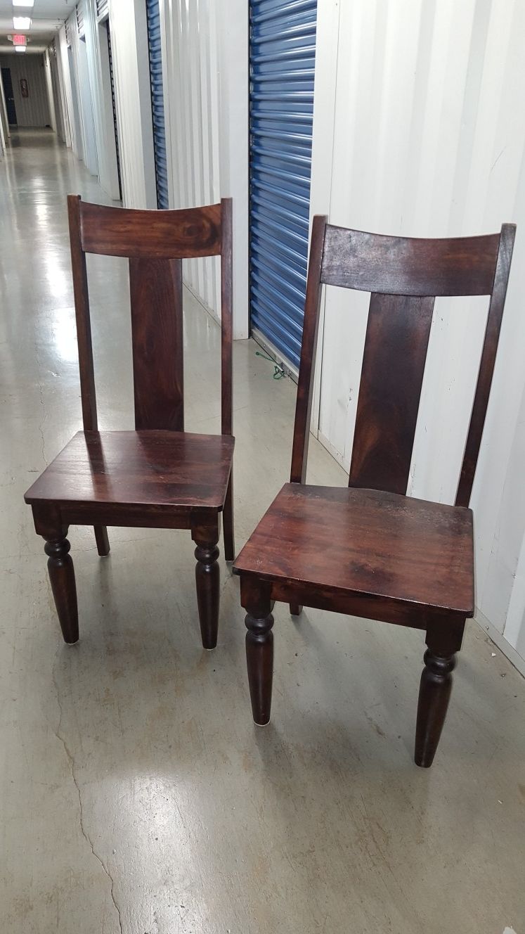 Pair High Back Chairs