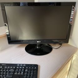 22 “ Black LG Computer Monitor, Keyboard,