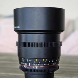 Samyang 85mm T1.5 VDSLRII Cine Lens for Nikon F Mount