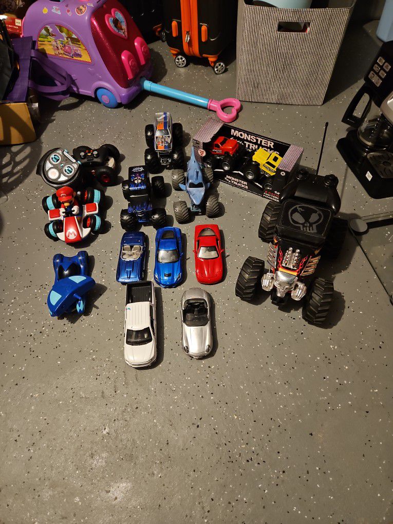 Kids Toys - 4 Remote Control,  Monster Trucks, Classic Cars