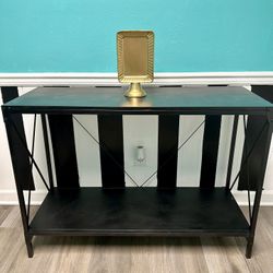 Wood Black Table console.