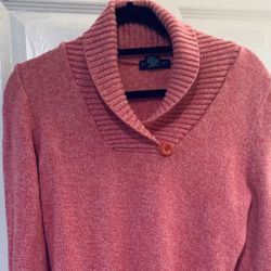 Pretty Coral Sweater By Karen Scott